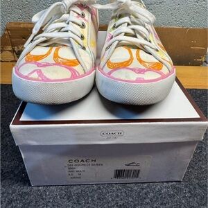 Coach Kids' Pink and Orange Sneakers